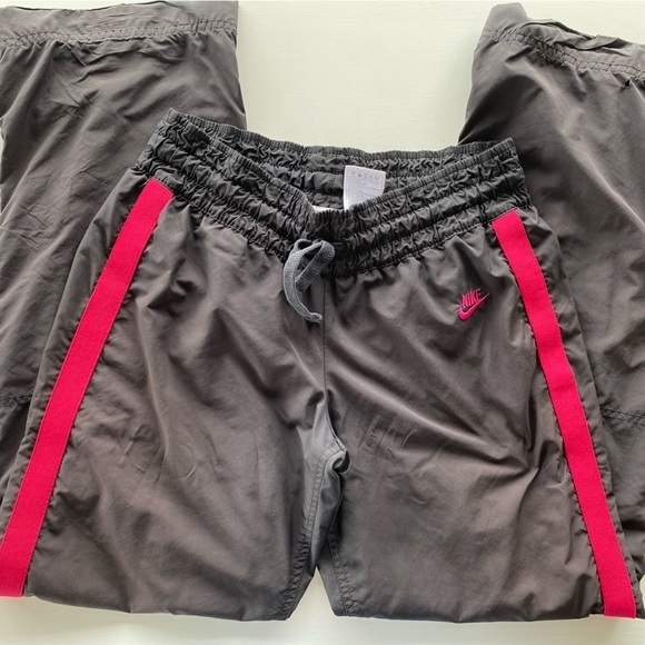 Nike 90s vintage black/hot‎ pink track pants small - Picture 6 of 8
